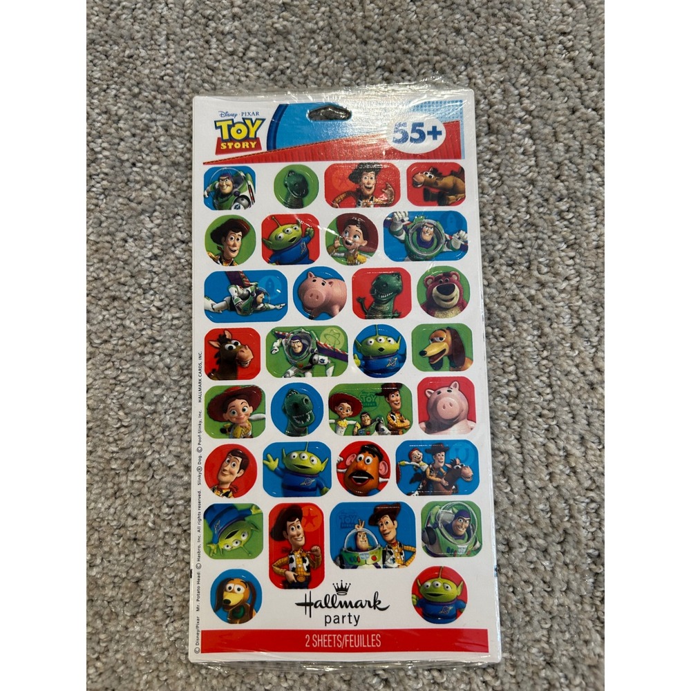 Disney Pixar Toy Story Stickers Hallmark Party Acid‎ Free 55+ Stickers